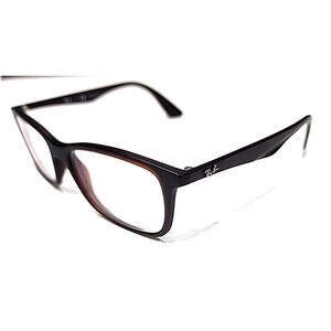 Ray Ban RB7047 5451 Brown Square Eyeglasses Frames 56-17 145 EXC